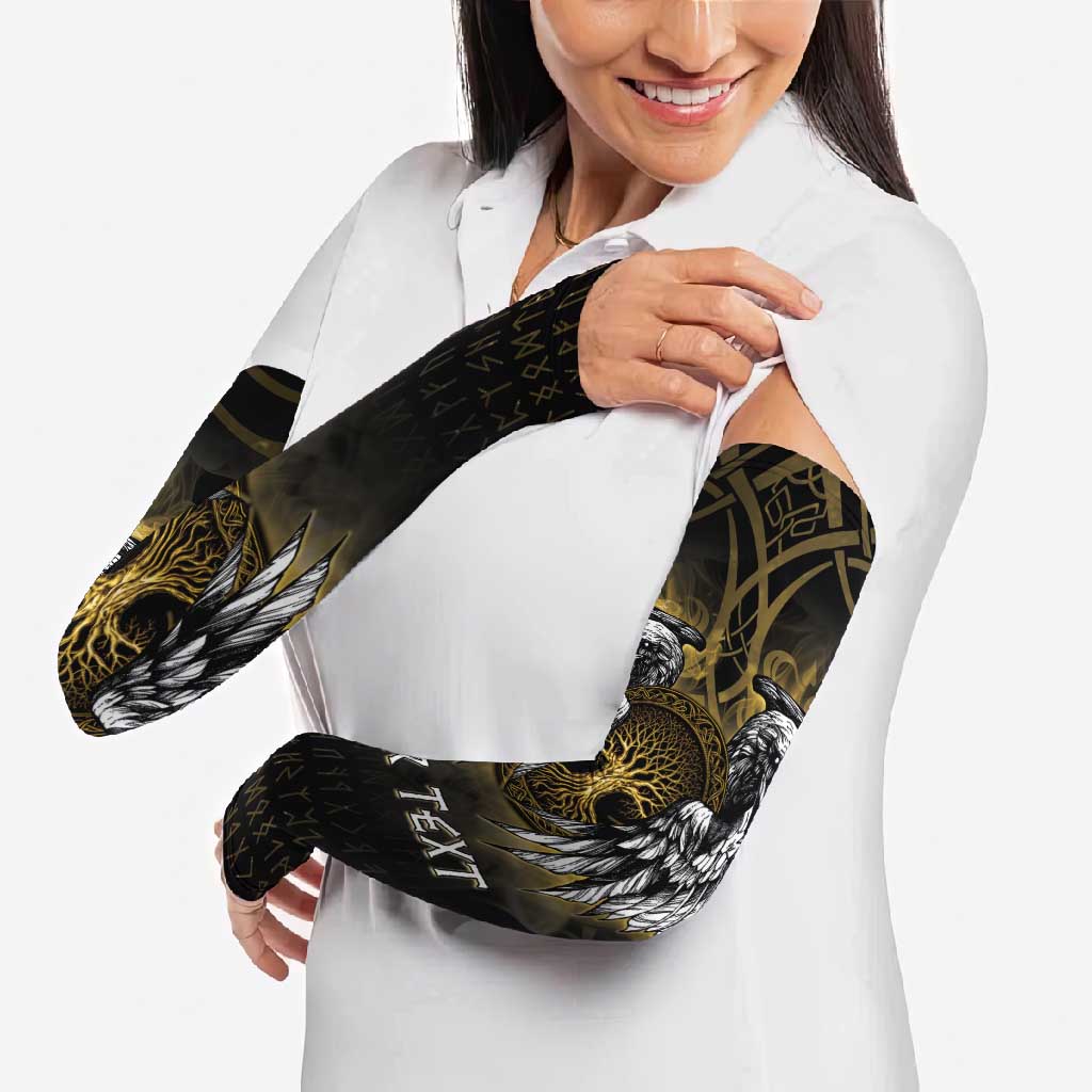 Personalized Cornwall Celtic Chough Arm Sleeves With Tree Of Life - Wonder Print Shop