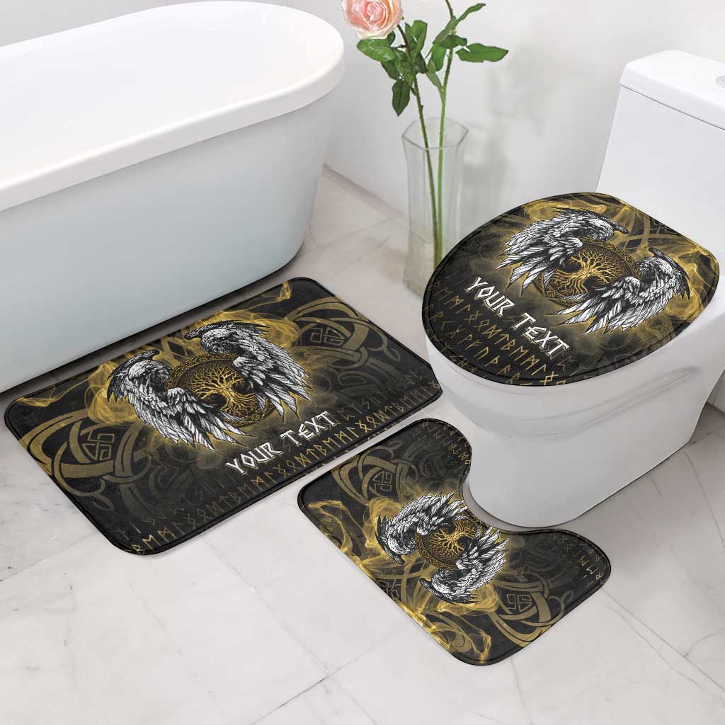 Personalized Cornwall Celtic Chough Bathroom Set With Tree Of Life - Wonder Print Shop