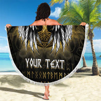 Personalized Cornwall Celtic Chough Beach Blanket With Tree Of Life - Wonder Print Shop