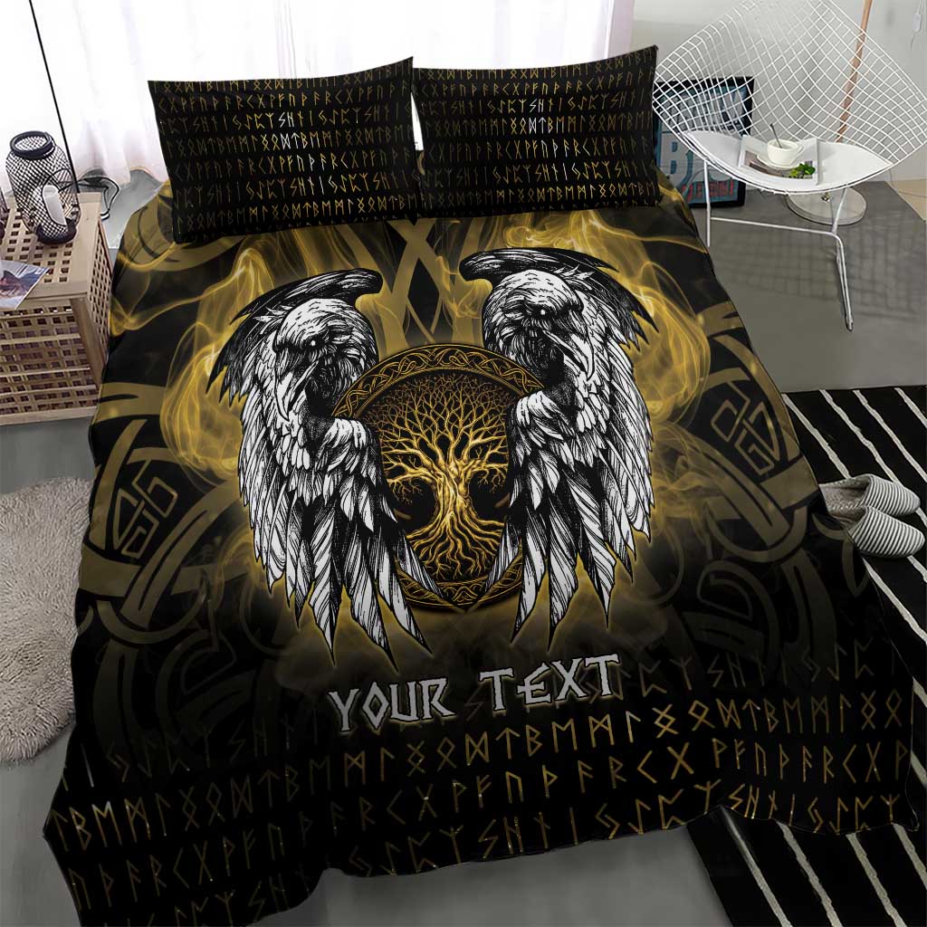 Personalized Cornwall Celtic Chough Bedding Set With Tree Of Life - Wonder Print Shop