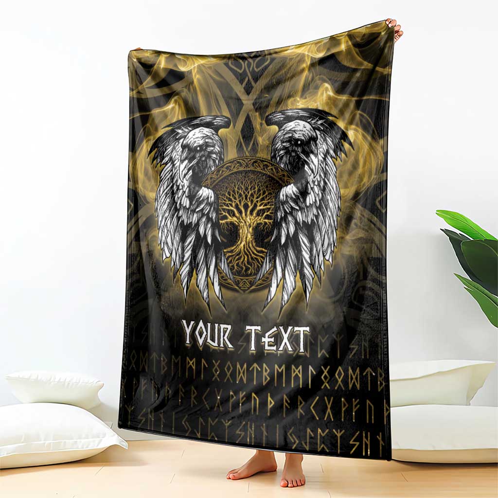 Personalized Cornwall Celtic Chough Blanket With Tree Of Life - Wonder Print Shop