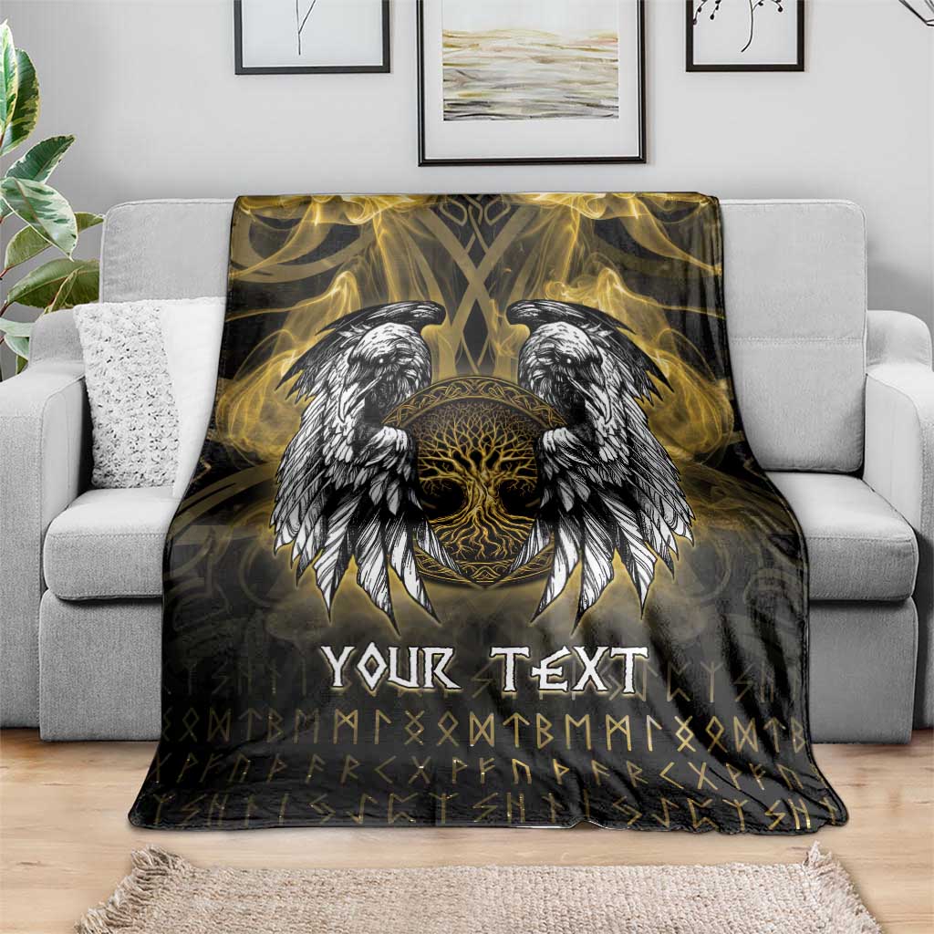 Personalized Cornwall Celtic Chough Blanket With Tree Of Life - Wonder Print Shop