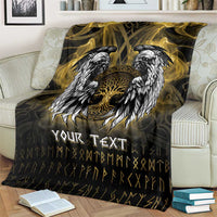 Personalized Cornwall Celtic Chough Blanket With Tree Of Life - Wonder Print Shop