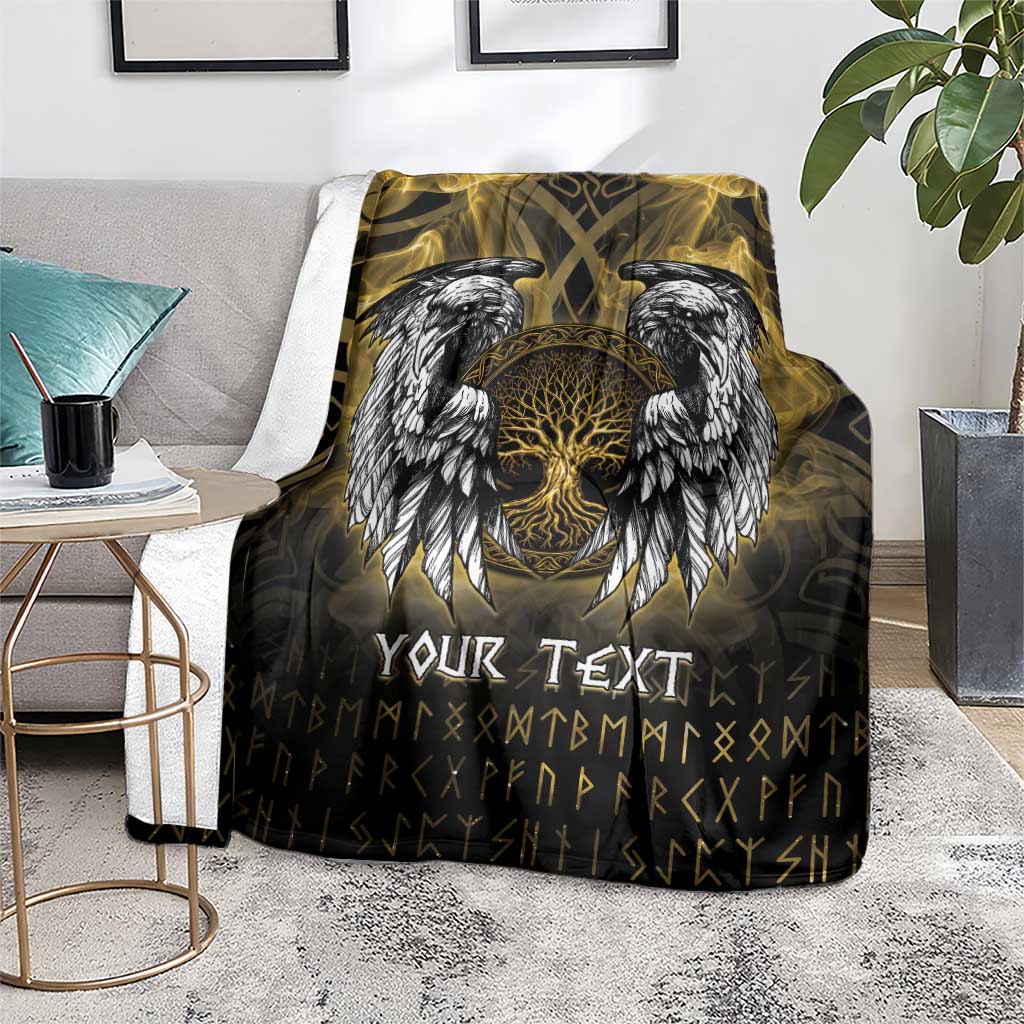 Personalized Cornwall Celtic Chough Blanket With Tree Of Life - Wonder Print Shop