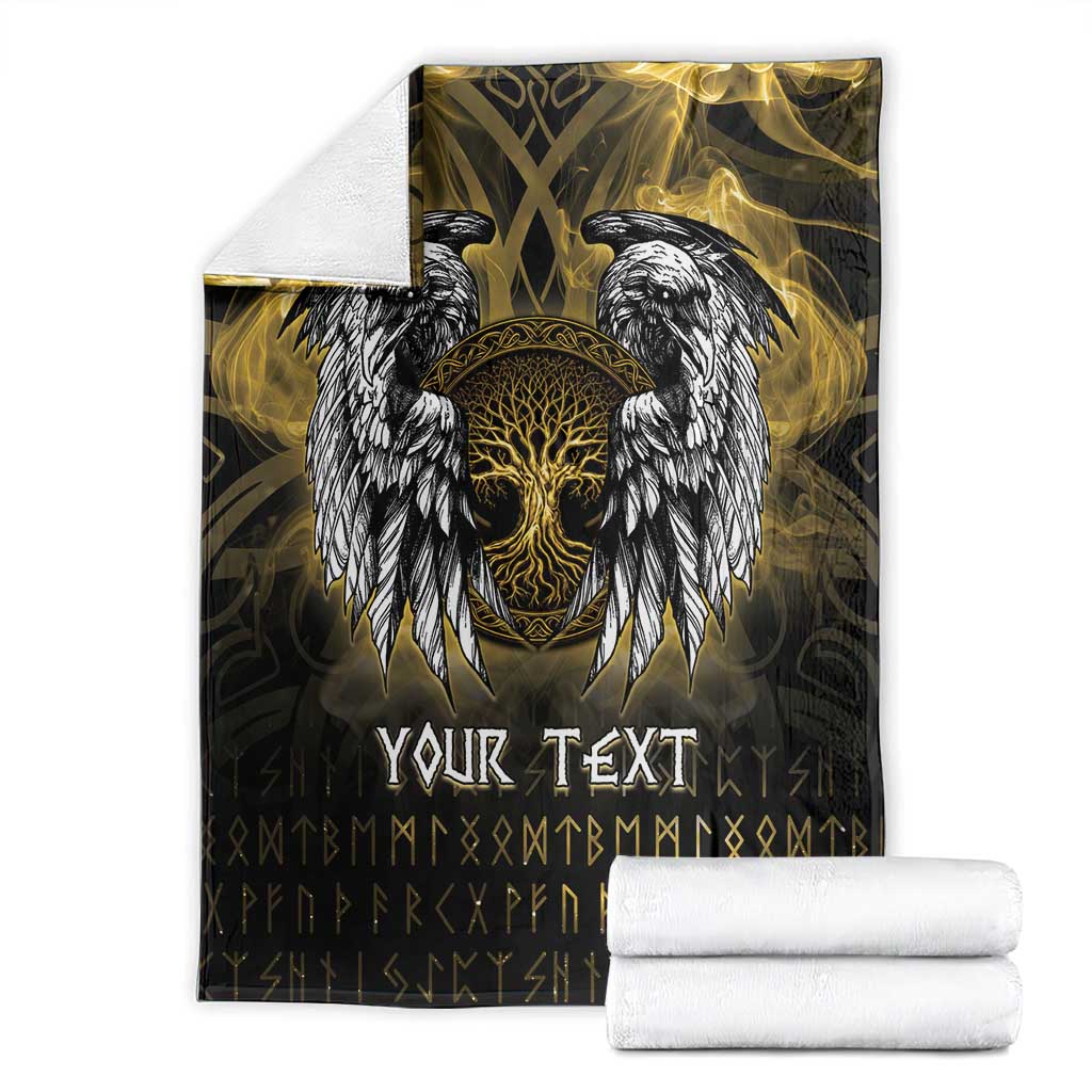 Personalized Cornwall Celtic Chough Blanket With Tree Of Life - Wonder Print Shop