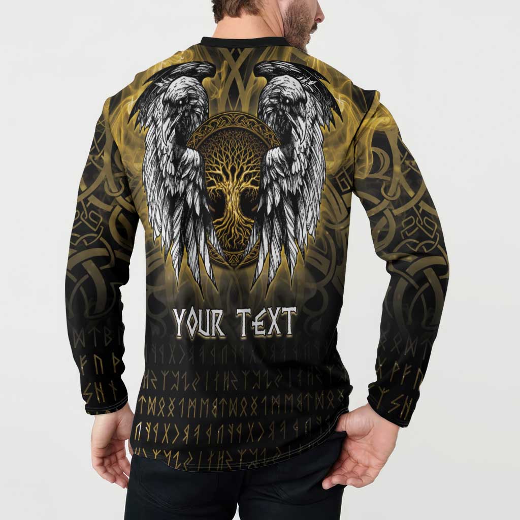 Personalized Cornwall Celtic Chough Button Sweatshirt With Tree Of Life - Wonder Print Shop