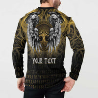 Personalized Cornwall Celtic Chough Button Sweatshirt With Tree Of Life - Wonder Print Shop