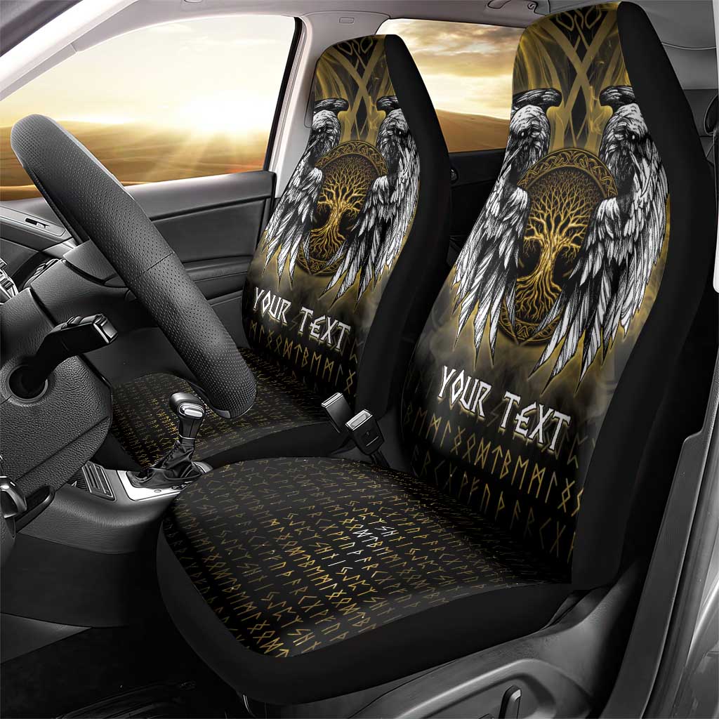 Personalized Cornwall Celtic Chough Car Seat Cover With Tree Of Life - Wonder Print Shop