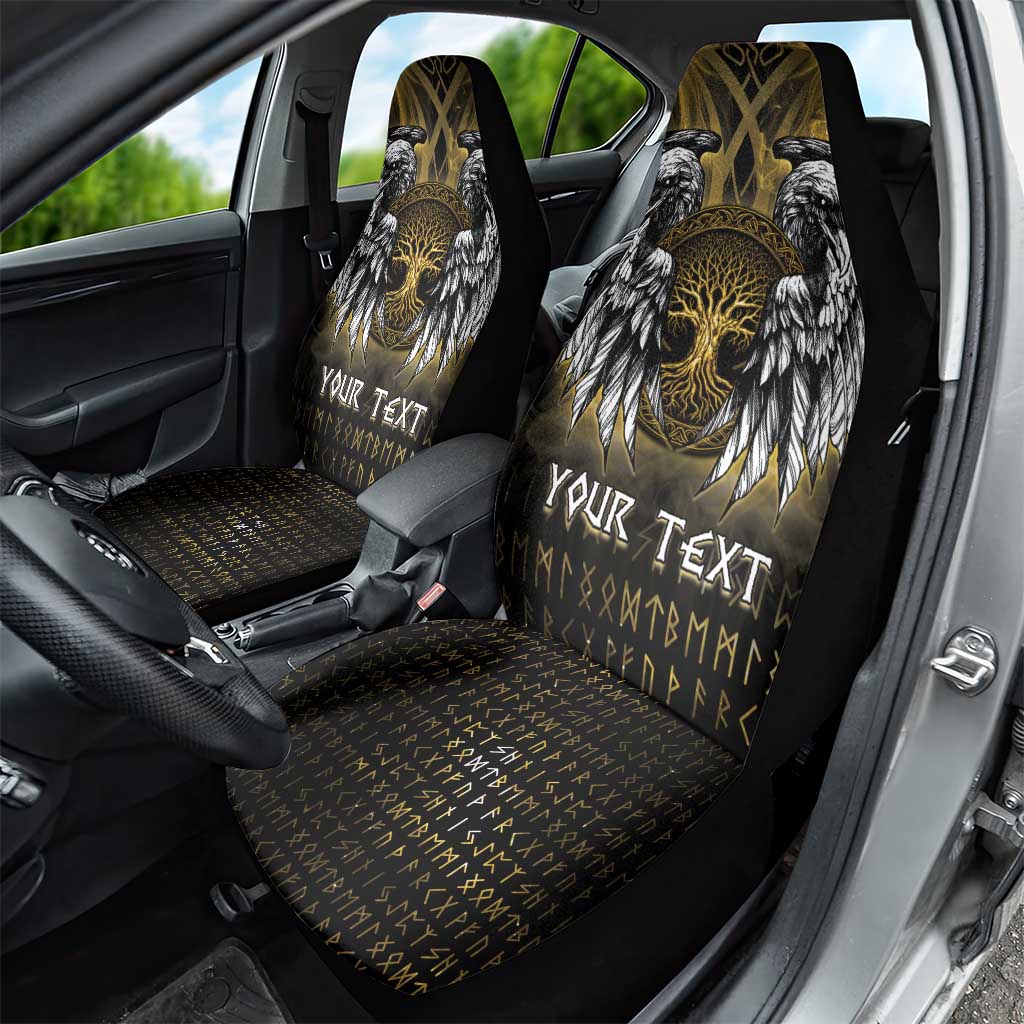 Personalized Cornwall Celtic Chough Car Seat Cover With Tree Of Life - Wonder Print Shop