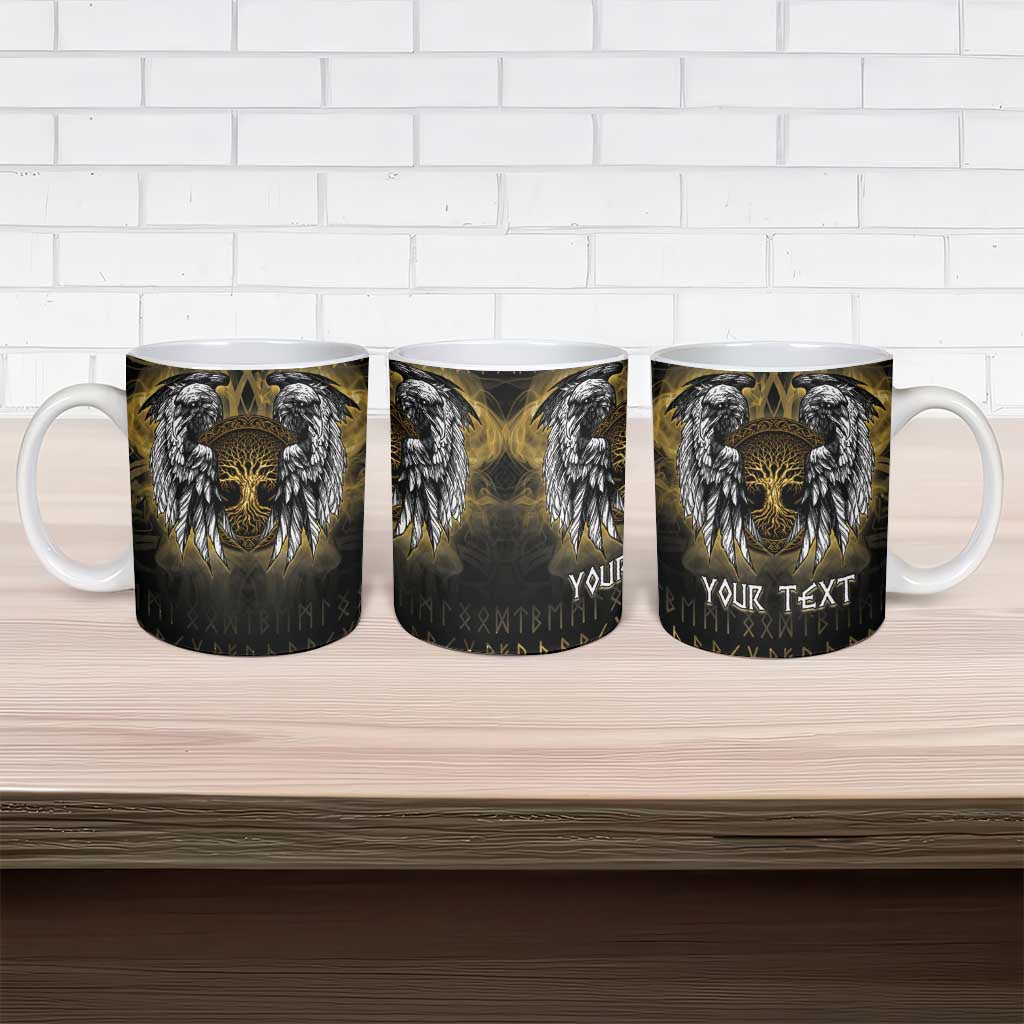 Personalized Cornwall Celtic Chough Ceramic Mug With Tree Of Life - Wonder Print Shop