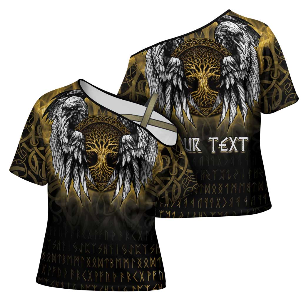 Personalized Cornwall Celtic Chough Cross Shoulder Shirt With Tree Of Life - Wonder Print Shop