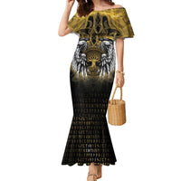 Personalized Cornwall Celtic Chough Family Matching Mermaid Dress and Hawaiian Shirt With Tree Of Life - Wonder Print Shop