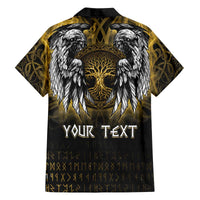 Personalized Cornwall Celtic Chough Family Matching Off The Shoulder Long Sleeve Dress and Hawaiian Shirt With Tree Of Life - Wonder Print Shop