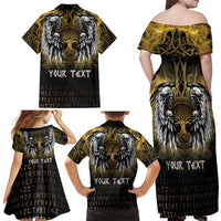 Personalized Cornwall Celtic Chough Family Matching Off Shoulder Maxi Dress and Hawaiian Shirt With Tree Of Life - Wonder Print Shop