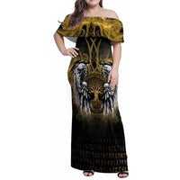 Personalized Cornwall Celtic Chough Family Matching Off Shoulder Maxi Dress and Hawaiian Shirt With Tree Of Life - Wonder Print Shop