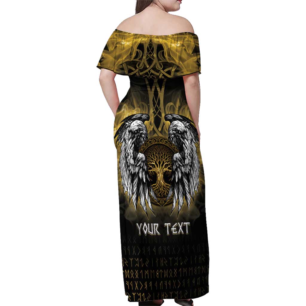 Personalized Cornwall Celtic Chough Family Matching Off Shoulder Maxi Dress and Hawaiian Shirt With Tree Of Life - Wonder Print Shop