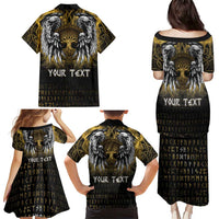 Personalized Cornwall Celtic Chough Family Matching Puletasi and Hawaiian Shirt With Tree Of Life - Wonder Print Shop