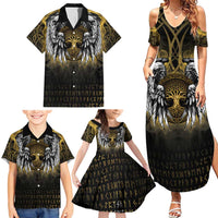 Personalized Cornwall Celtic Chough Family Matching Summer Maxi Dress and Hawaiian Shirt With Tree Of Life - Wonder Print Shop