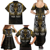 Personalized Cornwall Celtic Chough Family Matching Summer Maxi Dress and Hawaiian Shirt With Tree Of Life - Wonder Print Shop