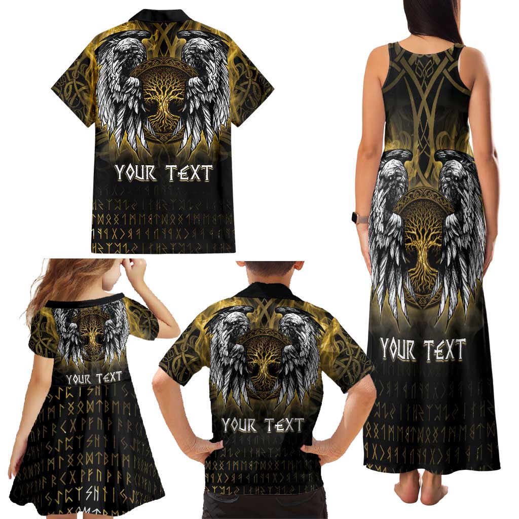 Personalized Cornwall Celtic Chough Family Matching Tank Maxi Dress and Hawaiian Shirt With Tree Of Life - Wonder Print Shop