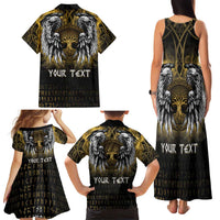 Personalized Cornwall Celtic Chough Family Matching Tank Maxi Dress and Hawaiian Shirt With Tree Of Life - Wonder Print Shop