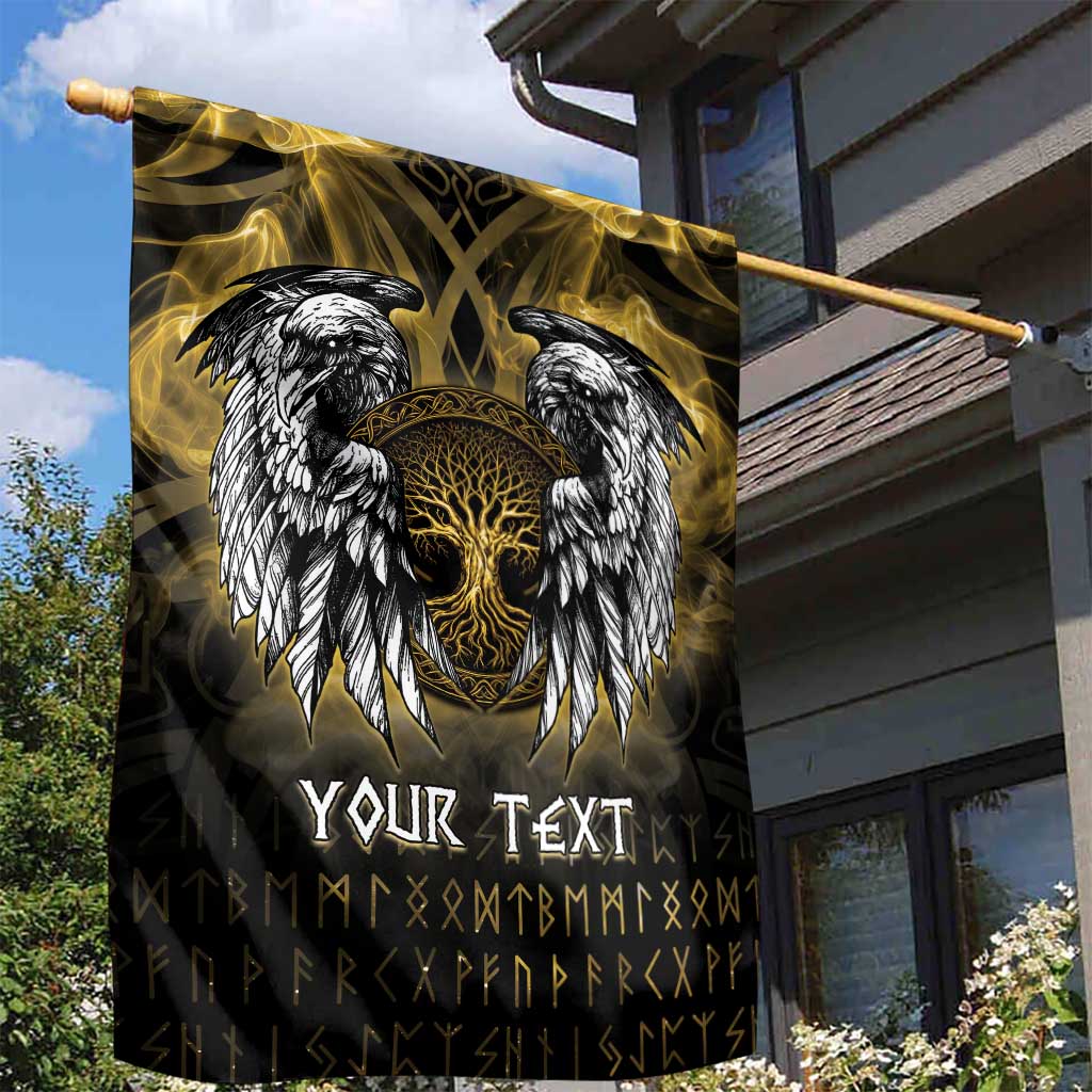 Personalized Cornwall Celtic Chough Garden Flag With Tree Of Life - Wonder Print Shop