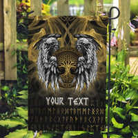 Personalized Cornwall Celtic Chough Garden Flag With Tree Of Life - Wonder Print Shop