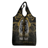 Personalized Cornwall Celtic Chough Grocery Bag With Tree Of Life - Wonder Print Shop