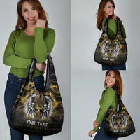 Personalized Cornwall Celtic Chough Grocery Bag With Tree Of Life - Wonder Print Shop