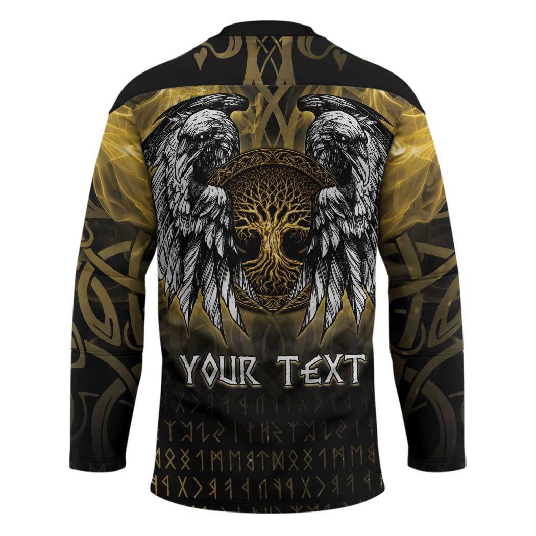 Personalized Cornwall Celtic Chough Hockey Jersey With Tree Of Life - Wonder Print Shop