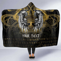Personalized Cornwall Celtic Chough Hooded Blanket With Tree Of Life - Wonder Print Shop