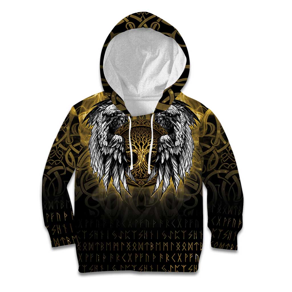 Personalized Cornwall Celtic Chough Kid Hoodie With Tree Of Life - Wonder Print Shop