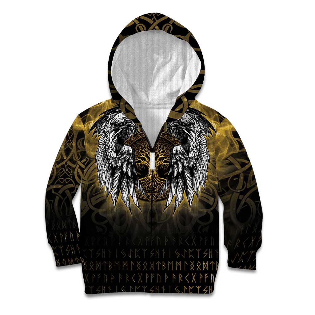 Personalized Cornwall Celtic Chough Kid Hoodie With Tree Of Life - Wonder Print Shop