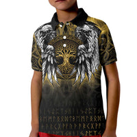 Personalized Cornwall Celtic Chough Kid Polo Shirt With Tree Of Life - Wonder Print Shop