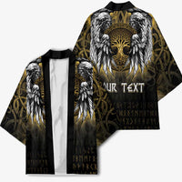 Personalized Cornwall Celtic Chough Kimono With Tree Of Life - Wonder Print Shop