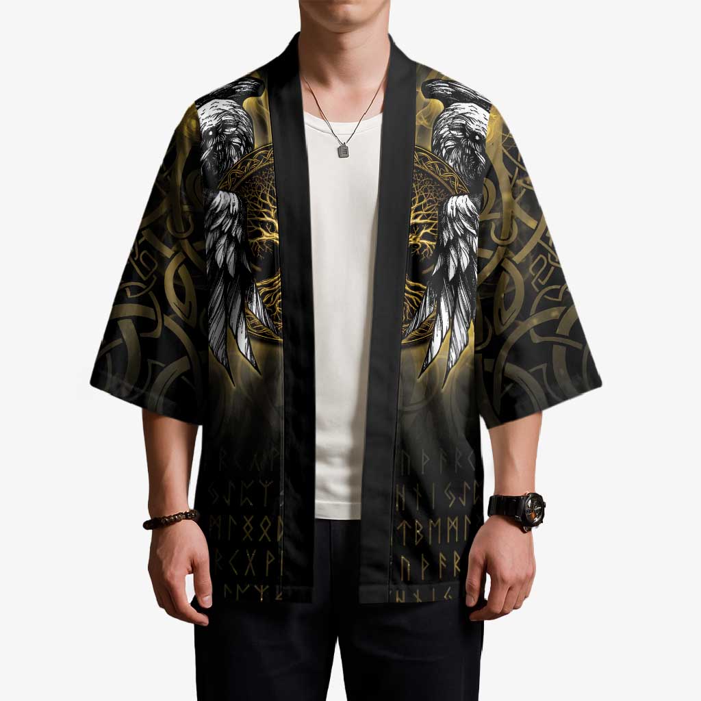 Personalized Cornwall Celtic Chough Kimono With Tree Of Life - Wonder Print Shop