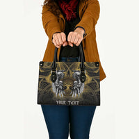 Personalized Cornwall Celtic Chough Leather Bag With Tree Of Life - Wonder Print Shop