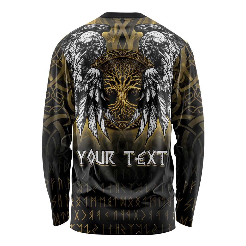 Personalized Cornwall Celtic Chough Long Sleeve Shirt With Tree Of Life - Wonder Print Shop