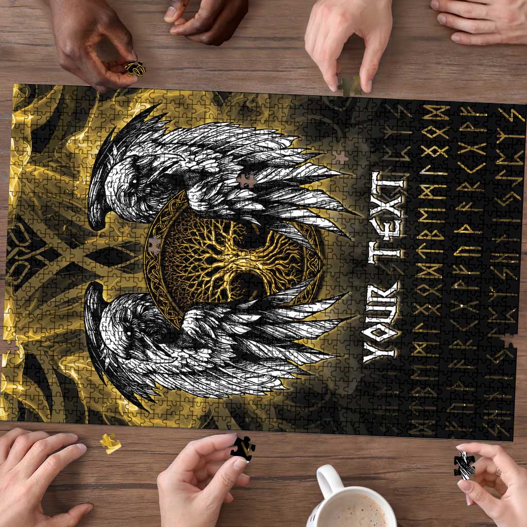 Personalized Cornwall Celtic Chough Puzzle With Tree Of Life - Wonder Print Shop