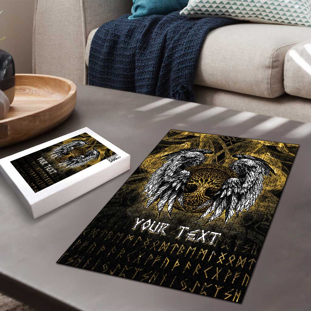 Personalized Cornwall Celtic Chough Puzzle With Tree Of Life - Wonder Print Shop