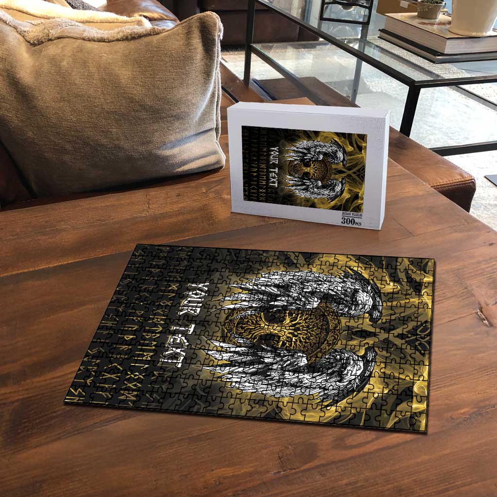 Personalized Cornwall Celtic Chough Puzzle With Tree Of Life - Wonder Print Shop