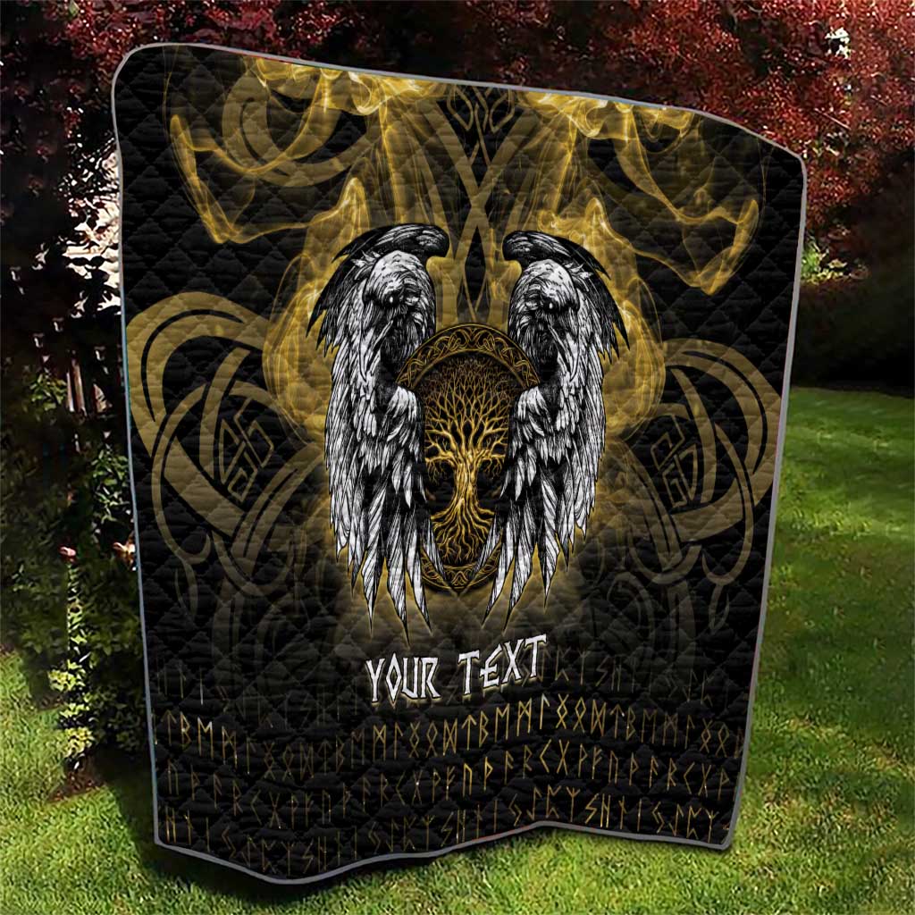 Personalized Cornwall Celtic Chough Quilt With Tree Of Life - Wonder Print Shop