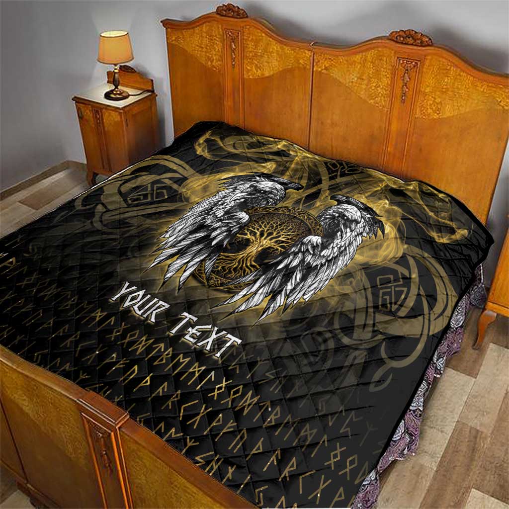 Personalized Cornwall Celtic Chough Quilt With Tree Of Life - Wonder Print Shop