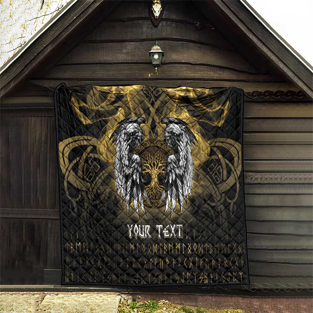 Personalized Cornwall Celtic Chough Quilt With Tree Of Life - Wonder Print Shop