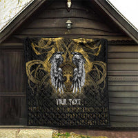 Personalized Cornwall Celtic Chough Quilt With Tree Of Life - Wonder Print Shop