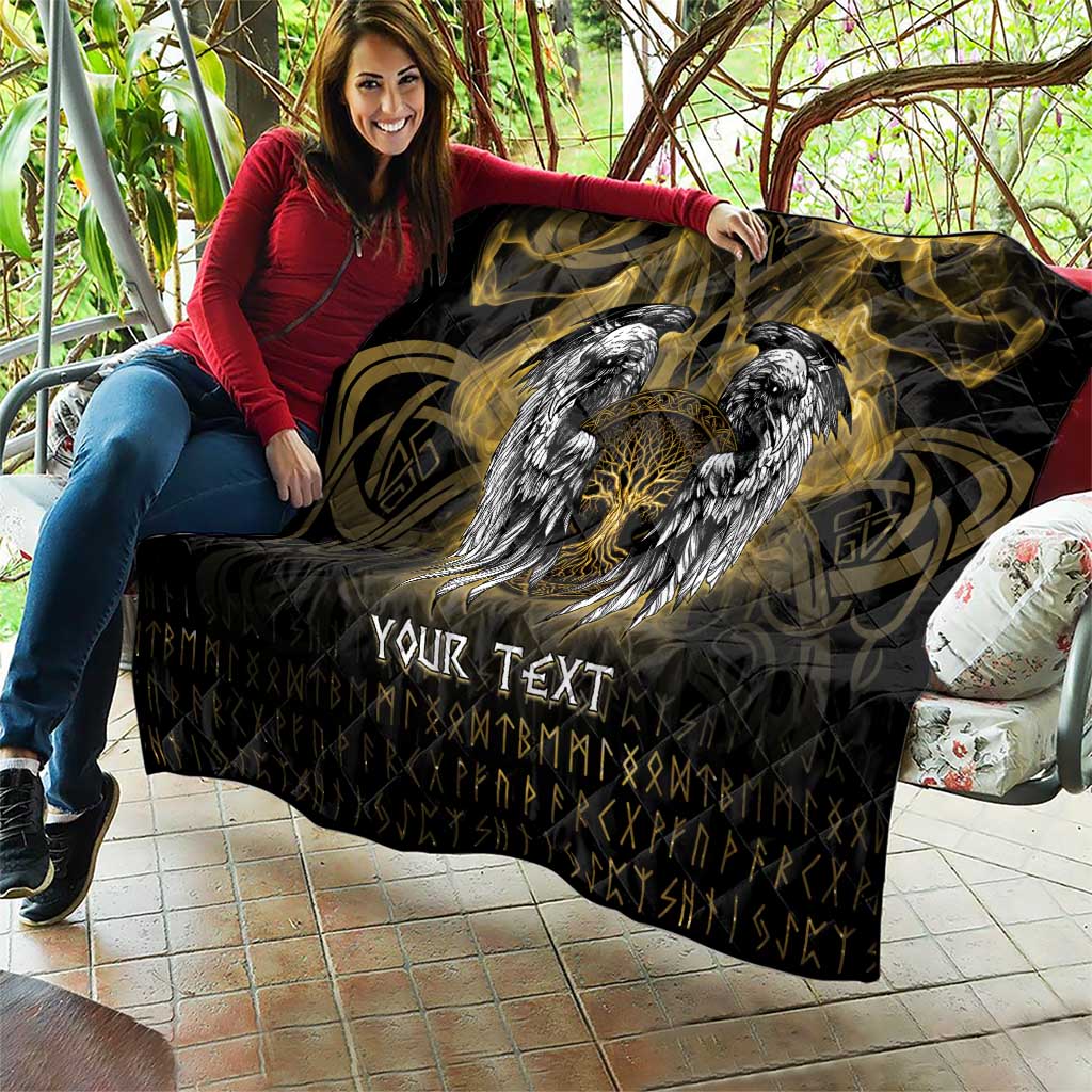 Personalized Cornwall Celtic Chough Quilt With Tree Of Life - Wonder Print Shop