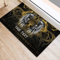 Personalized Cornwall Celtic Chough Rubber Doormat With Tree Of Life - Wonder Print Shop