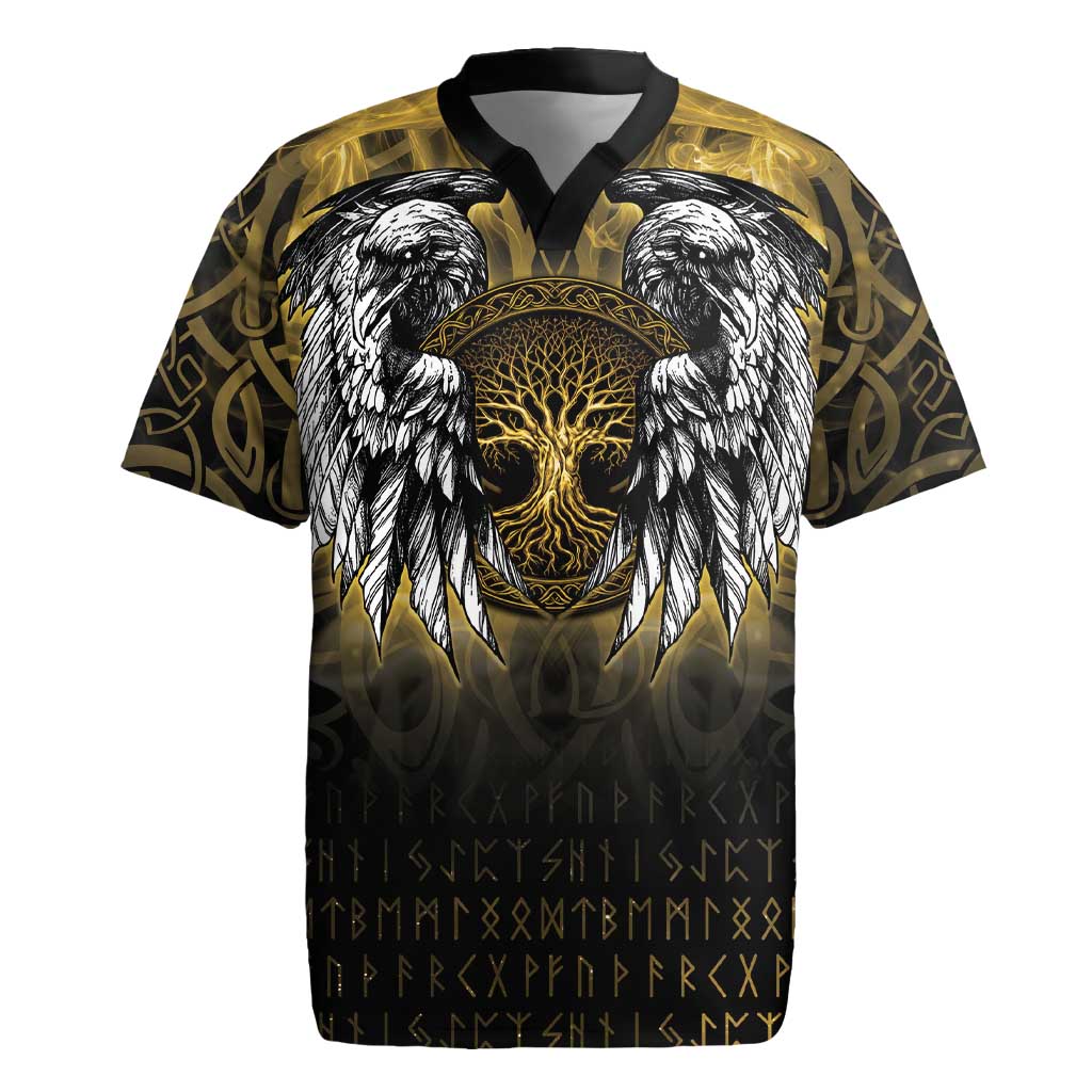 Personalized Cornwall Celtic Chough Rugby Jersey With Tree Of Life - Wonder Print Shop