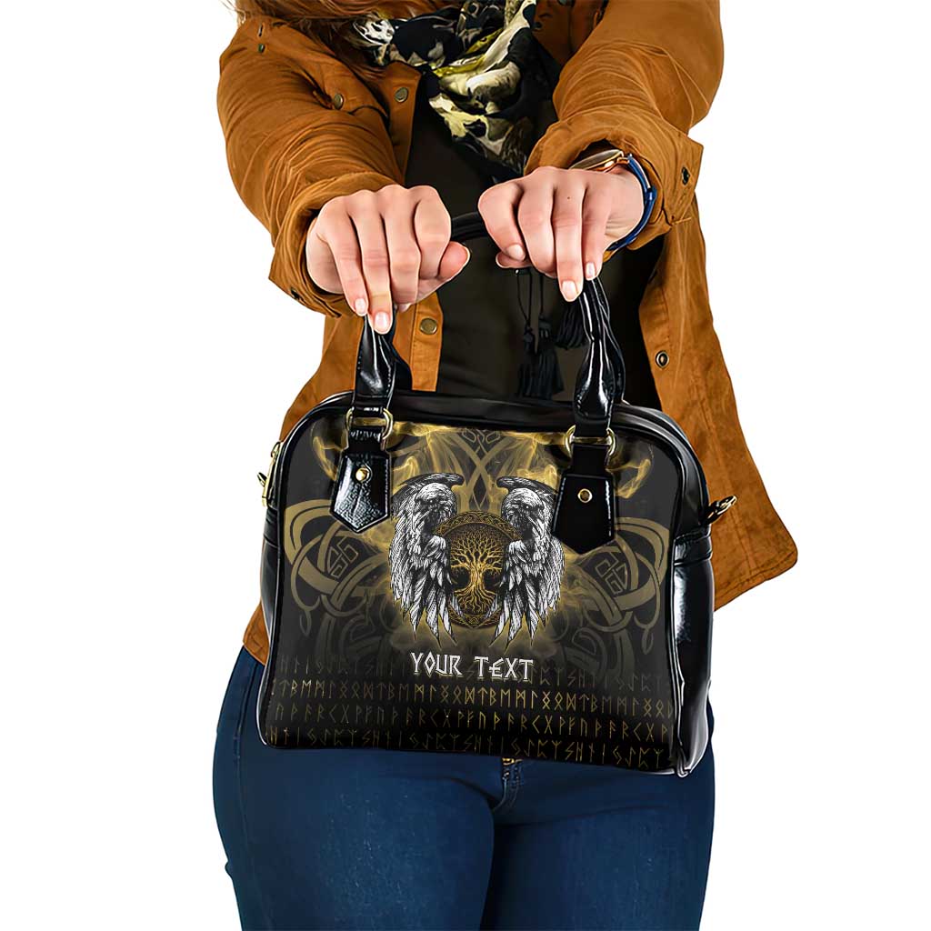 Personalized Cornwall Celtic Chough Shoulder Handbag With Tree Of Life - Wonder Print Shop