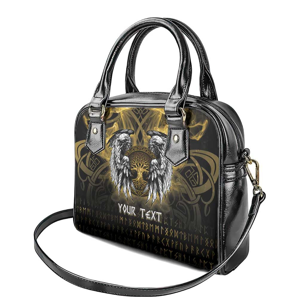 Personalized Cornwall Celtic Chough Shoulder Handbag With Tree Of Life - Wonder Print Shop